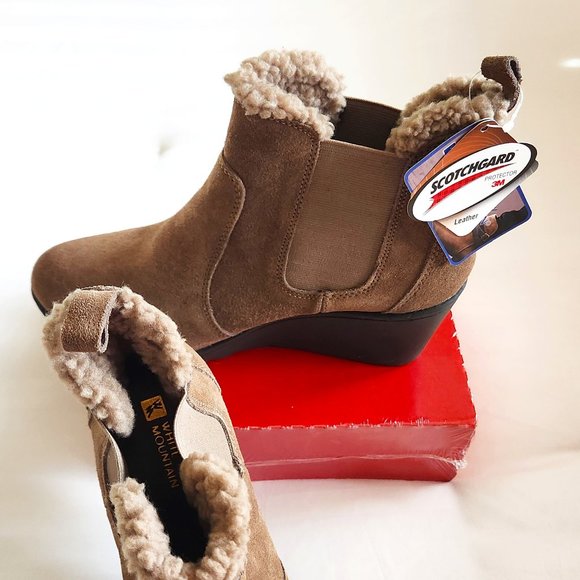 Weather Smart Easy Care White Mountain Brown Suede  Boots. Size 9. NWT - Picture 2 of 16